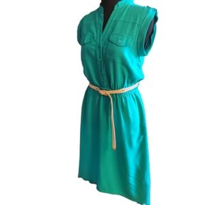 Turquoise High-Low Dress